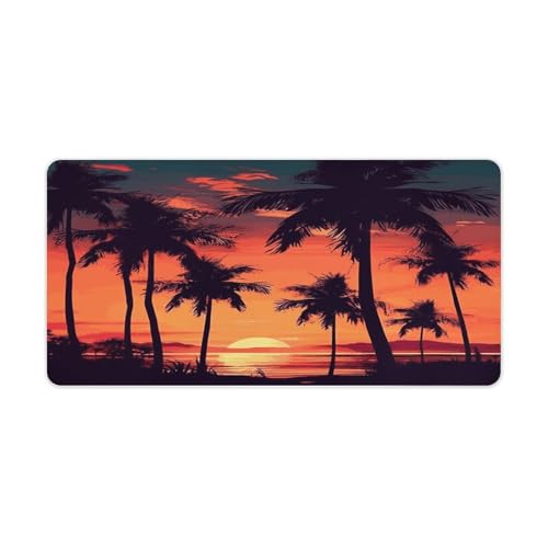 Palm Tree Summer Sunset Pad para Escritorio Grande 30x60cm miniatura 1