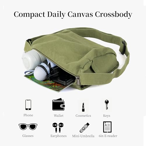 Small Crossbody Bag For Women Cute Canvas Purse Mini Messenger Bag by Zlineviy - Used condition - Image 6