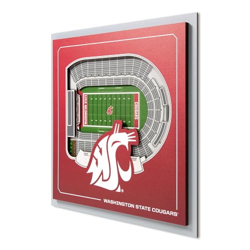 Image of YouTheFan Officially-licensed NCAA Stadium Series 3D Wall Art - multi-layer team stadium replica, detailed sports fan gift, indoor decor