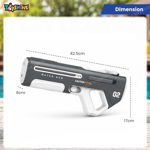 Buy Toyshine Electric Water Holi Gun Toy with 25-32Ft Range | Automatic Suction Self-Integration | Rechargeable Battery | 350ml Tank Capacity Perfect for Summer Outdoor Fun - Black Online at Low Prices in India - Amazon.in - Image 6
