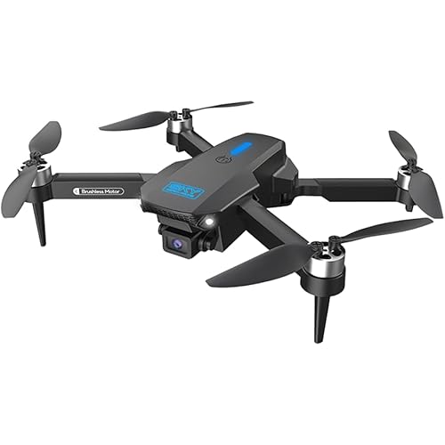 E88 MAX Foldable Drone with Dual Cameras, Optical Flow, Headless Mode, One-Key Takeoff/Landing, 20min Flight per Battery, 2 Batteries, 3D Roll, Brushed Motor – Storage Bag Included (Ages 14+)