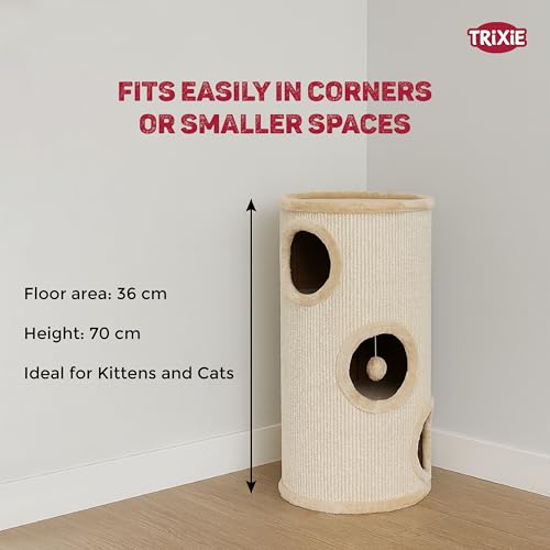 Arbre à chat tour beige diamètre 36 cm hauteur 70 cm Trixie 4330 - 6