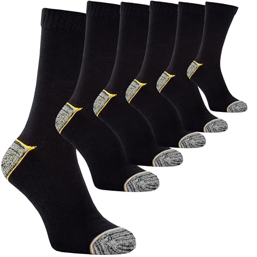 Chaussettes de travail Kensington homme anti fatigue en coton majoritaire noir