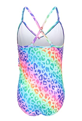 Image of Moon Tree Girls One Piece Swimsuits Ruffle Swimwear Beach Bathing Suit 2-14 Years
