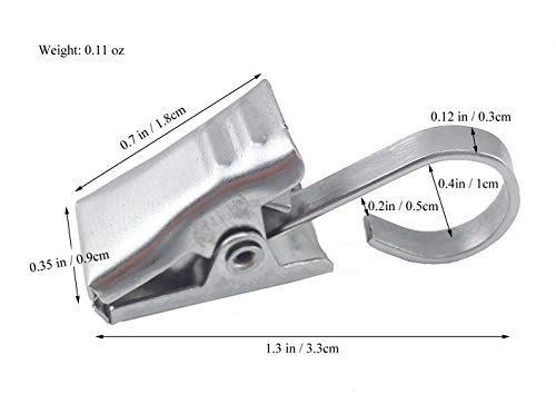 Stainless Steel Curtain Clips Hooks - Coideal 100 Pack Silver Heavy-Duty Wire Holder For Hanging Camper Awning String Party Lights, Christmas Decoration, Indoor Outdoor Decor #TOP6