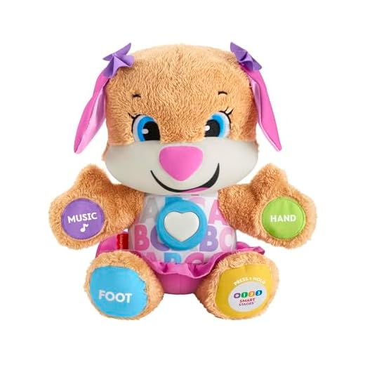 Fisher-Price - Ríe y Aprende - Perrita primeros descubrimientos - juguetes bebe 6 meses - (Mattel FPP55)