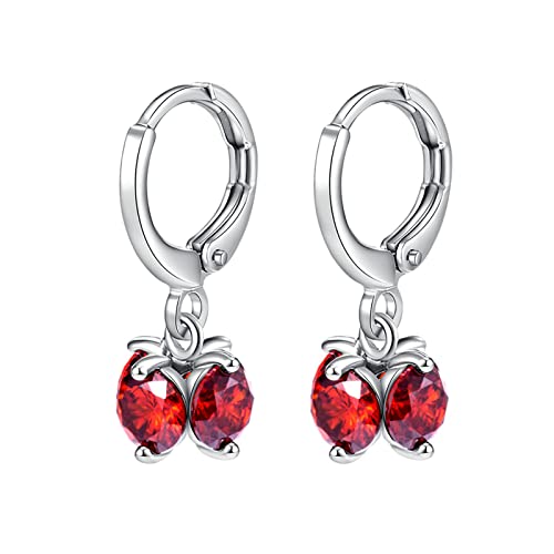 Boucles d'oreilles Or Blanc 14K et Péridot Vert Cadeau Idéal Femme