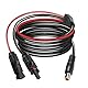 ZkeeShop Solarstecker auf DC 8mm,DC7909 auf Solarkabel,Solarpanel Kabel DC Adapter,16AWG Ladekabel Wasserdicht Kompatibel mit Jackery Explorer 500 240 1000 Bluetti EB70 EB3A Tragbare Powerstation 1.8M