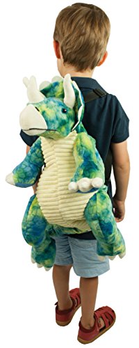 Natural History Museum WY0005NHM Blue/Green Triceratops Dinosaur Children's Backpack