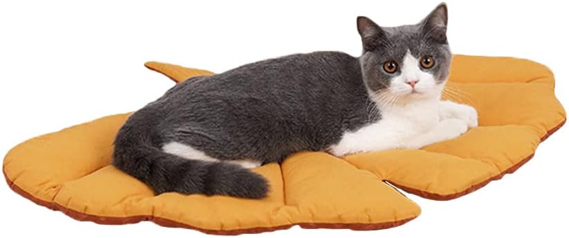 Pet Dog Bed Mat Soft Pet Bed Comfortable Pet Sleeping Pad Reusable Machine Washable Pet Mattress for Dog and Kitten（Yellow） : Pet Supplies