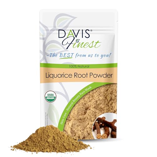 Davis Finest Licorice Root Powder, Mulethi GlycAyrrhiza Glabra, Skincare, Face Mask, Skin Brightening 100g