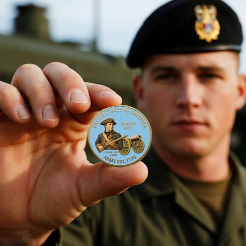 Image of 250th Anniversary U.S. Army Challenge Coin 1775-2025 - Double-Sided Gold-Plated U.S. Military Commemorative Coin - 1.77 inch High Relief Patriotic Collector Keepsake for Veterans (Army)