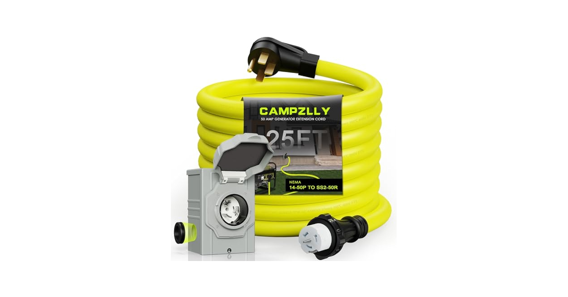 cii14No.MC50、VX2508、T24J03、YU06 Amazon.com : Campzlly 50 Amp Generator Cord 25FT and Power