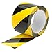 TAPIX Black & Yellow Hazard Warning Safety Stripe Tape, 3 inch x 18 Yds Ideal For Walls, Floors, Pipes And Equipment.