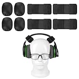 Geekria Comfort Pressure Relief Pads Compatible with Headphones, Mesh Cushion for Tight On-Ear/Over-Ear Headsets, Damage-Free Easy DIY Installation (4-Pack)