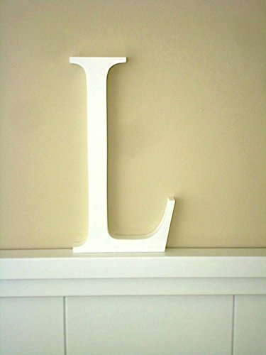 GRECA Letras Blancas Grandes. Altura 22.5 cms. para Decorar Paredes. Lacado Color Blanco. (L)