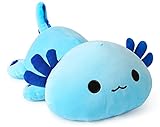 Onsoyours Cute Axolotl Plushie, Soft Stuffed Animal Salamander Plush Pillow, Kawaii Plush Toy for Kids (Blue Axolotl A, 13')