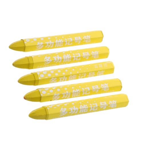 Cabilock 5pezzi Pastelli Marcatore Per Pneumatici in Cera Gialla e Dorata Per Marcatura Rapida e Precisa Di Auto Biciclette e Motociclette