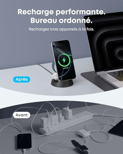 Station de charge sans fil Anker MagGo 3 en 1 - vue 8