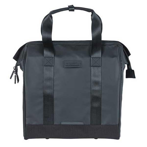 Basil Torba rowerowa MIK Hooks – 23 l – plandeka – komora główna z wyściełaną kieszenią na laptopa – stabilna i odporna na deszcz – komfortowe uchwyty – odblaskowa – czarna