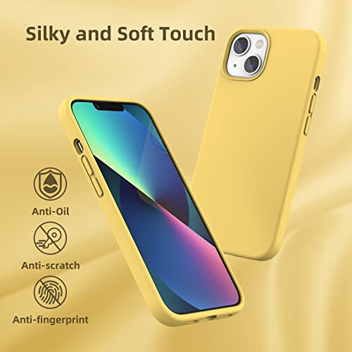 K TOMOTO Compatible with iPhone 14/iPhone 13 Liquid Silicone Case, Yellow - image 6