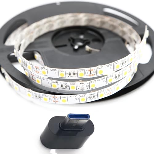 Image of ProTron USB C RGB LED Strip for iPhone 15 Pro Max, Type C Color Changing Bike Frame Light, 3ft USB-C LED Plugin Strip for Selfie Light, FaceTime, Selfie Sticks, Computer, Laptop, Portable