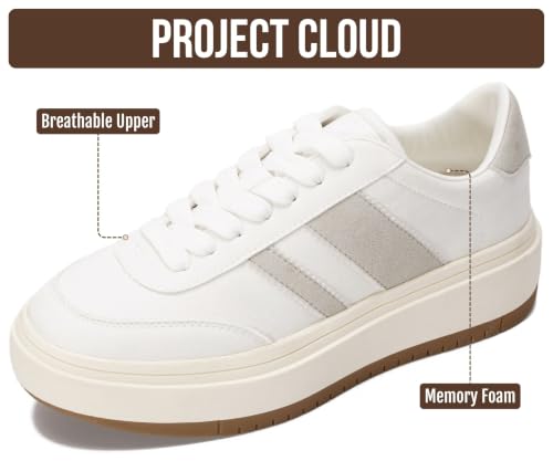Image of Project Cloud Platform Sneakers for Women - Lightweight Memory Foam Insole Womens Sneakers - Non-Slip Fashion Sneakers for Women Footwear - Women's Fashion Platform Shoes (Nita)