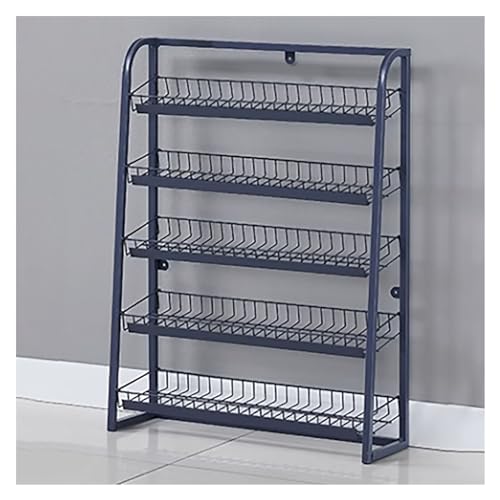 GPDNBIEU, Soporte de exhibición for refrigerios de 5 Niveles, estantería for Tiendas de conveniencia for Oficina, gabinete de Cocina, despensa, Tiendas minoristas, Dormitorio(Gray,50x15x67cm)