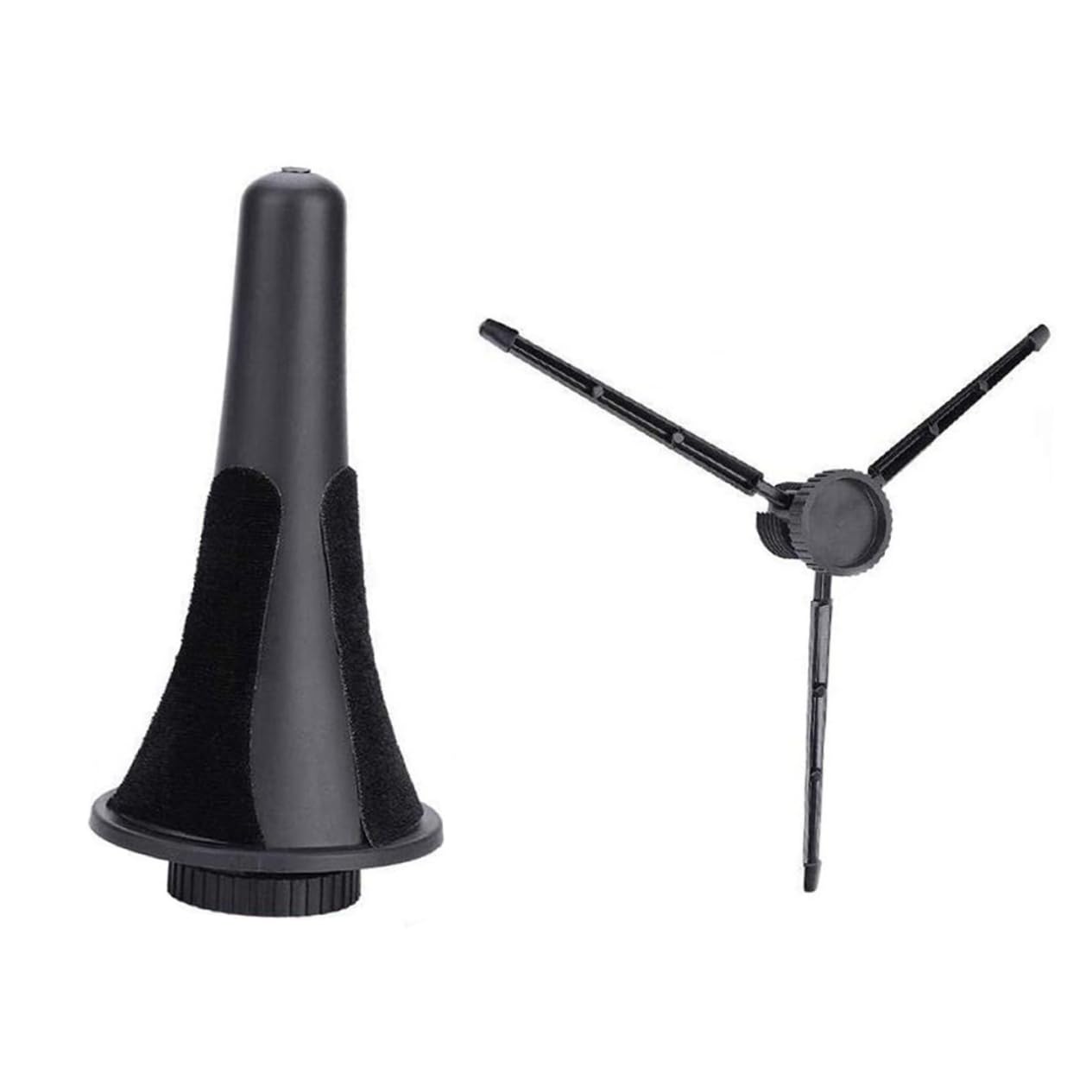 ifundom Clarinet Stand 3-legged Folding Metal Plastic Holder Portable for Band Instruments