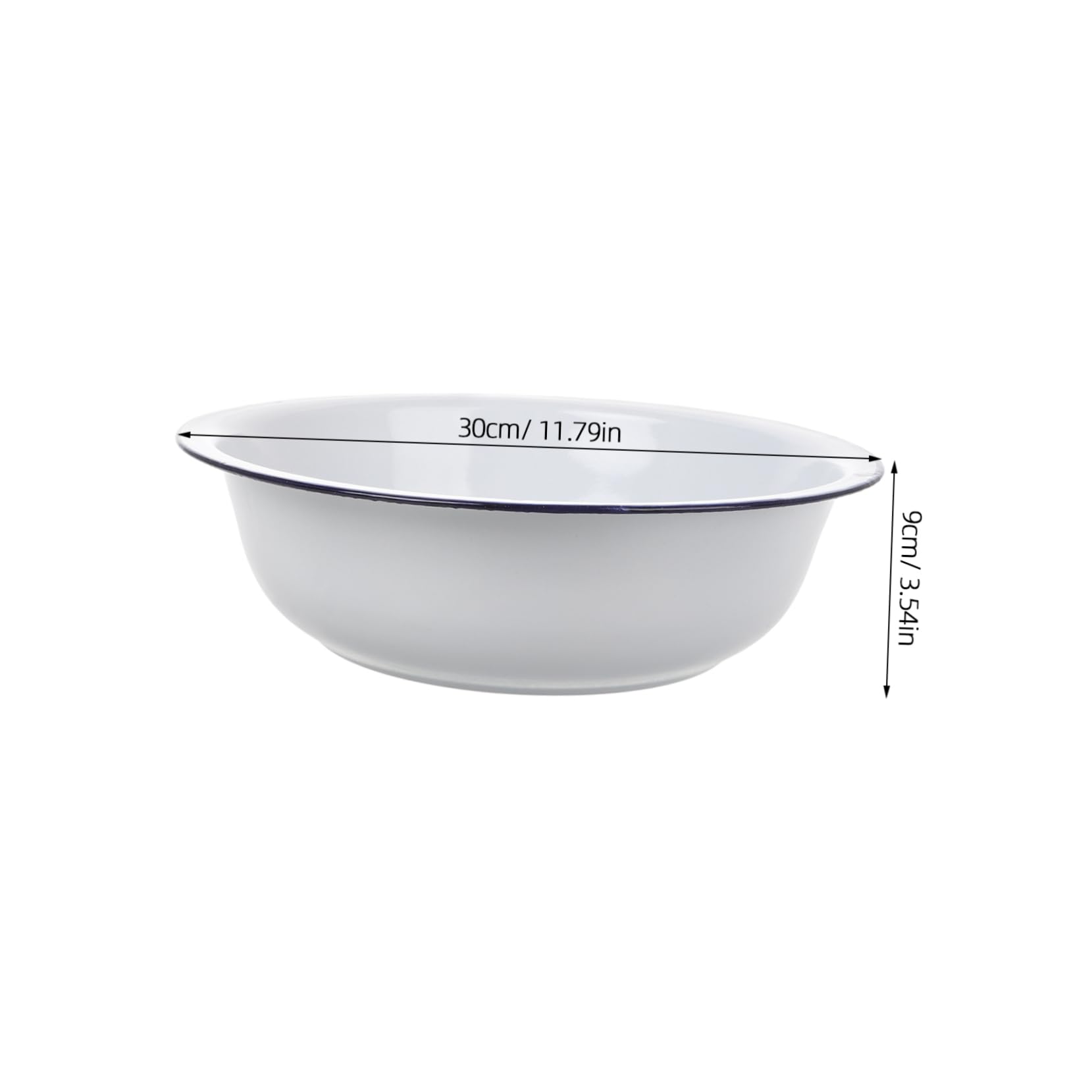 Hemobllo Cuenco de Esmalte Blanco Grande para Mezclar Gran Capacidad, Versátil y Fácil de Limpiar, Adecuado para Cocina y Lavado de Frutas