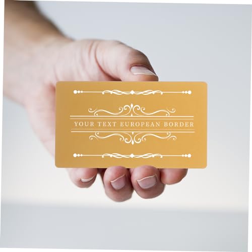 Cartes de visite en aluminium or lot de 100 pour impression et gravure