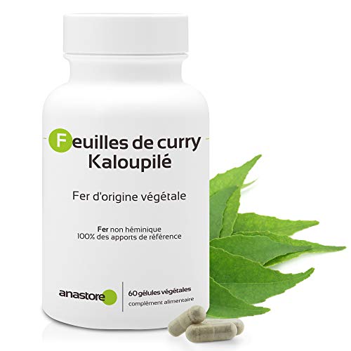 PLANT-BASED IRON * 233.5 mg / 60 capsules * Extract of curry tree leaves standardised in iron * Deficiencies, Energy, Immune.