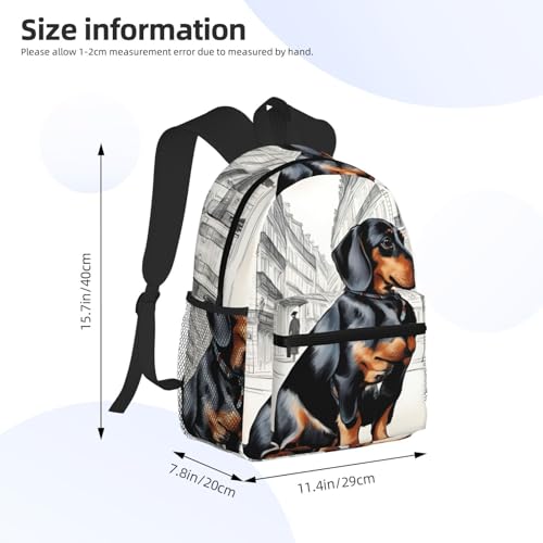 Sac à dos voyage teckel parisien élégant et durable