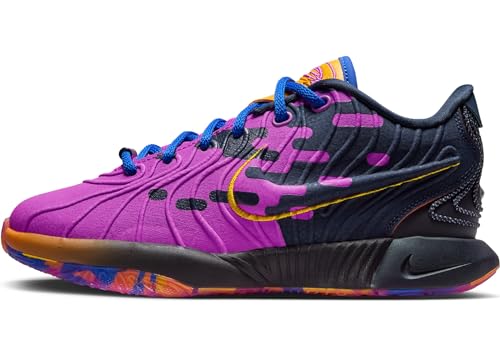 Lebron XXI SE Summerverse Big Kids' Basketball Shoes (FN5040-500, Hyper Violet/Obsidian/University Gold/Hyper Royal) Size 5.5