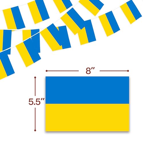 Ukraine string flag fanion bannières de 38 drapeaux 33 pieds Anley