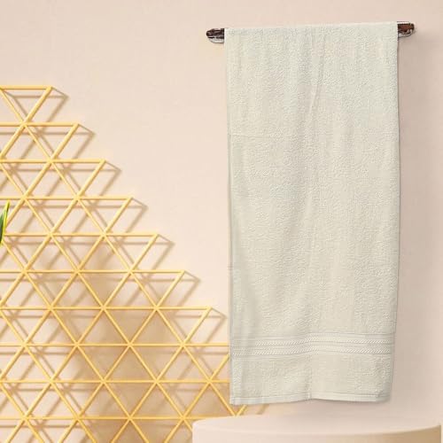 Image of Layers 100% Cotton Bath Towel | True Care Collection | 380 GSM Super Absorbent | Soft & Quick Dry | Shrink & Pill Resistant | Beige Solid Minimalist | 1 Piece for Men & Women | 60 x 120 cm