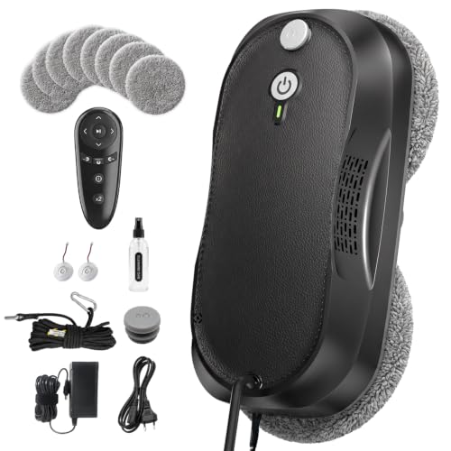 Image of Obito Window Cleaning,Window Cleaner Robot with Triple Safety System,Edge Detection,Intelligent Navigation,Anti-Slipping, Longer Battery Life, Max 6400Pa, Remote Control