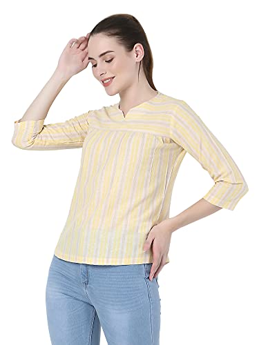 Image of ZUVINO Summer Cotton Tops for Women | Stylish Casual Tops for Jeans | Formal Tops for Women | Long Tops for Women | Trendy Tops for Plus Size Women | Basic Tops for Everyday Wear.