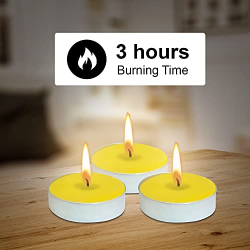 Image of AuraDecor Scented Tealight Candles, Pure Wax 20 Pcs (Vanilla)