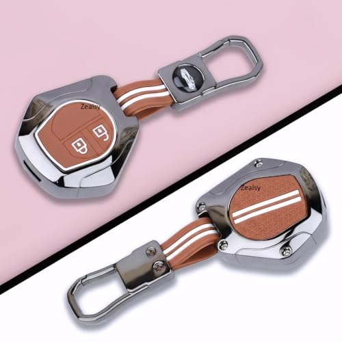 Image of Car Key Cover Compatible for Maruti Suzuki Swift | Ertiga | Wagonr | Celerio | Swift Dzire | Alto | Fronx | Brezza | S Presso | Ignis | Jimny | 2 Button Remote Key