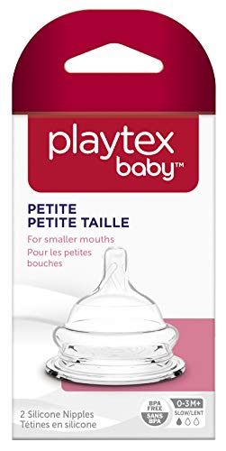 Playtex Baby Petite Slow Flow Nipple for Newborns and Premature Babies, 2 Count