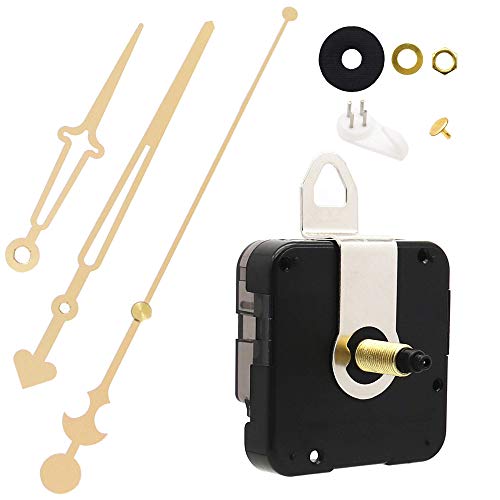 Youngtown 12888 Movement for Clock Repair Replacement Kit Sweep Silent Movement Clock DIY,13mm (1/2 Inch) Maximum Dial Thickness, 23.5mm (59/64 Inch) Total Shaft Length.
