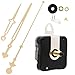 Youngtown 12888 Movement for Clock Repair Replacement Kit Sweep Silent Movement Clock DIY,13mm (1/2 Inch) Maximum Dial Thickness, 23.5mm (59/64 Inch) Total Shaft Length.