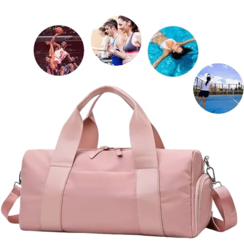 Bolsa Mochila Fitness Viagem Treino Academia Versátil Com Compartimento para Tênis (Rosa)