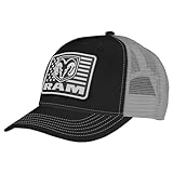 Changes Dodge Ram Patriotic Logo Patch Adjustable Trucker Hat Black