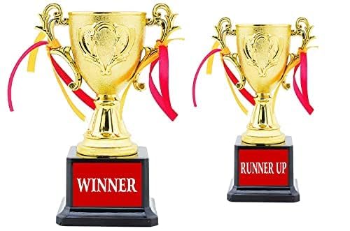 Premium Winner Trophy/Award Winner Sport Trophy Trophy| World Printed Champions Award Trophy (6.5-Inch), Multicolor (Winner & Runner Cup)-picture-29