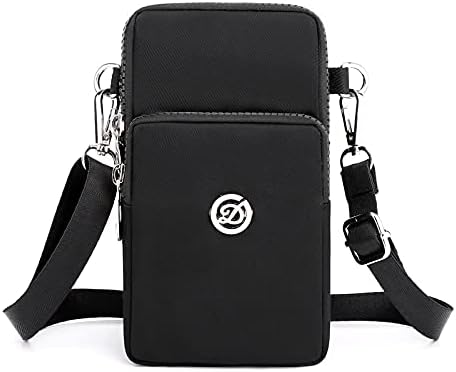 Women Crossbody Cell Phone Purse Smartphone Shoulder Bag Sport Armband for Samsung Galaxy Note 20 Ultra/ S21 Ultra/S20 Plus/A71 A21s, LG Stylo 6/V60 ThinQ/K51s, Moto G Power Stylus/OnePlus 8 Pro,Black
