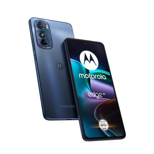 Motorola edge30 Smartphone (6,5"-FHD+-Display, 50-MP-Kamera, 8/128 GB, 4000 mAh, Android 12), Meteor Grey, inkl. Schutzcover + KFZ-Adapter [Exklusiv bei Amazon]
