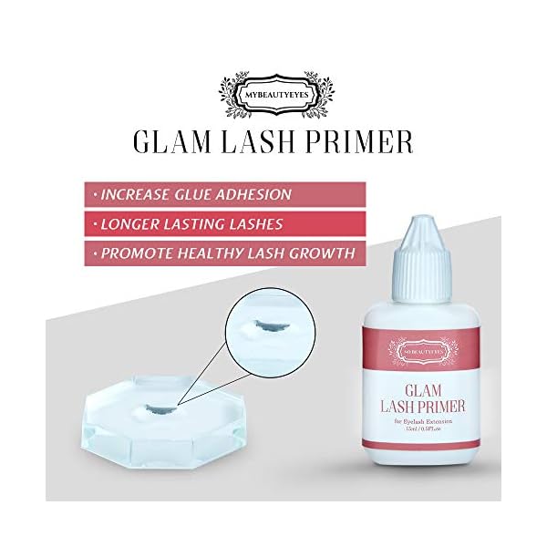MYBEAUTYEYES-Eyelash-Extension-Glam-Lash-Primer-15-mlPre-Treatment-for-Semi-Permanent-EyelashEasily-Removes-Proteins-and-OilsOil-FreeLonger-Extension-Retention-Transparent Eyelash Extension Glam Lash Primer 15 ml/Pre-Treatment for Semi Permanent Eyelash/Easily Removes Proteins and Oils/Oil Free/Longer Extension Retention (Transparent)