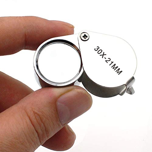 Kingmas FBA_FD089 Pocket Jewelry Loupe 30X 21Mm Jewelers Loop Eye Magnifying Glass Foldable Magnifier thumb #5